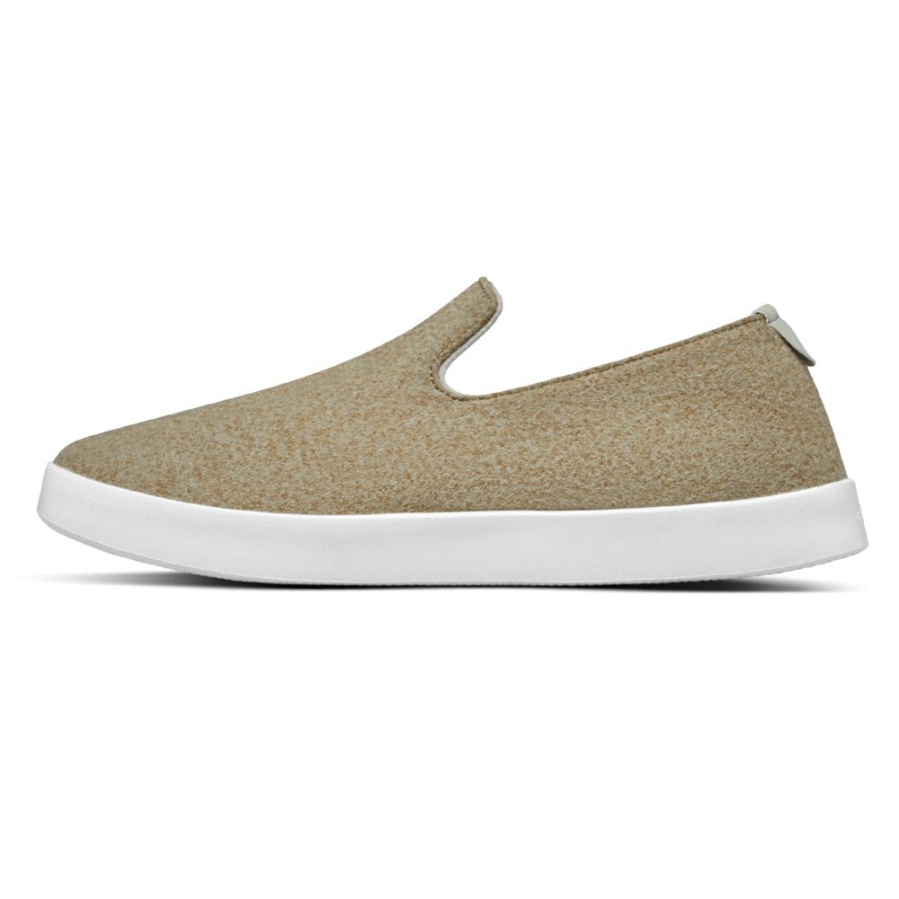 Allbirds Men\'s Slip-Ons Khaki - Wool Loungers - 91508TFNS